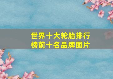 世界十大轮胎排行榜前十名品牌图片