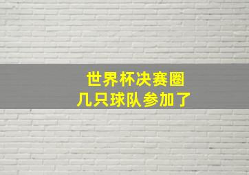 世界杯决赛圈几只球队参加了