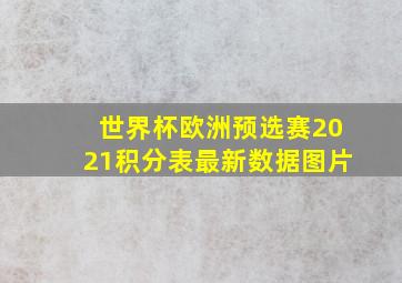 世界杯欧洲预选赛2021积分表最新数据图片