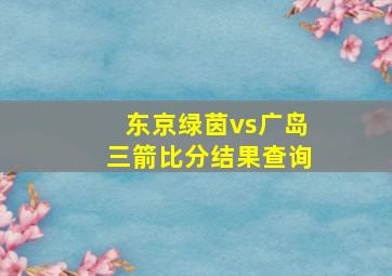 东京绿茵vs广岛三箭比分结果查询