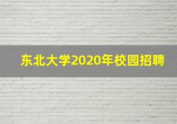 东北大学2020年校园招聘