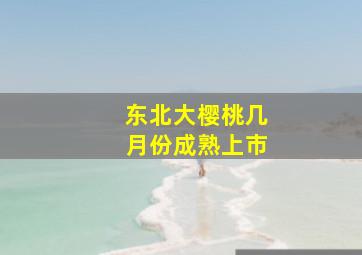 东北大樱桃几月份成熟上市