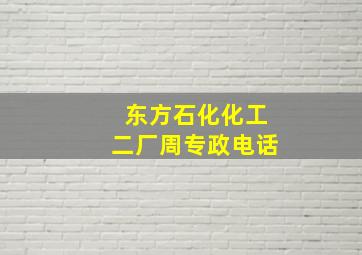 东方石化化工二厂周专政电话