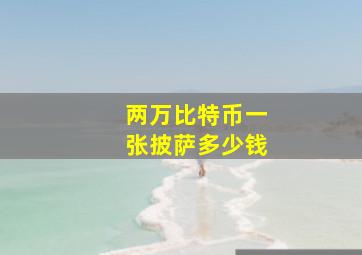 两万比特币一张披萨多少钱