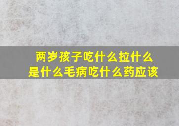 两岁孩子吃什么拉什么是什么毛病吃什么药应该