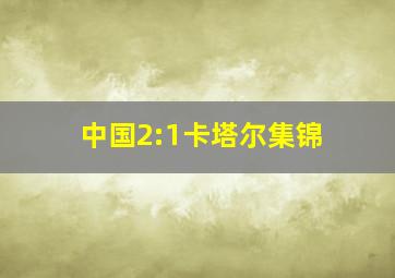 中国2:1卡塔尔集锦