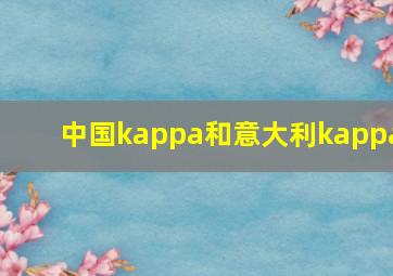 中国kappa和意大利kappa