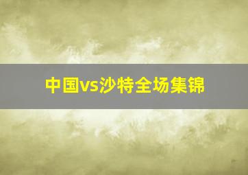 中国vs沙特全场集锦