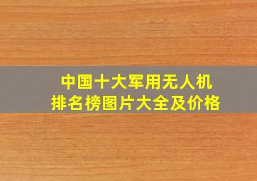 中国十大军用无人机排名榜图片大全及价格