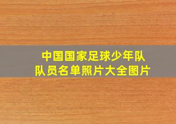 中国国家足球少年队队员名单照片大全图片