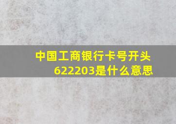 中国工商银行卡号开头622203是什么意思