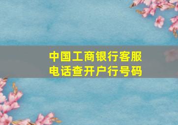 中国工商银行客服电话查开户行号码