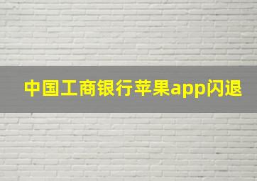 中国工商银行苹果app闪退