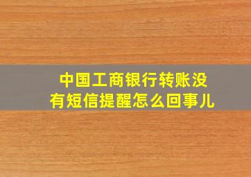 中国工商银行转账没有短信提醒怎么回事儿