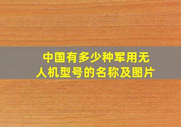 中国有多少种军用无人机型号的名称及图片