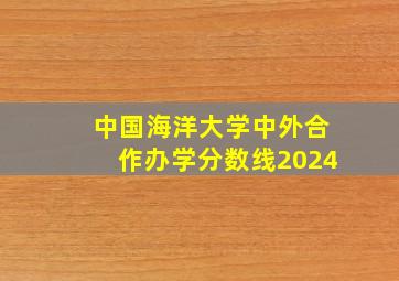 中国海洋大学中外合作办学分数线2024