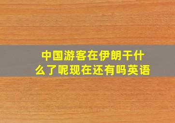 中国游客在伊朗干什么了呢现在还有吗英语