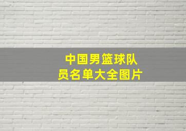 中国男篮球队员名单大全图片