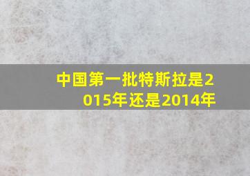 中国第一批特斯拉是2015年还是2014年