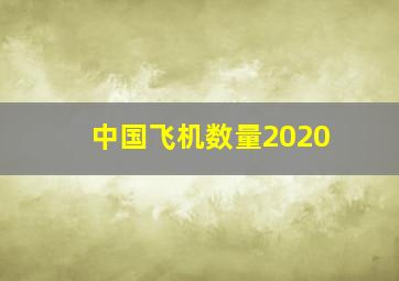 中国飞机数量2020