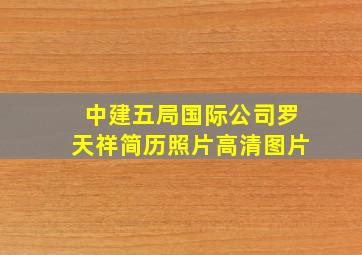 中建五局国际公司罗天祥简历照片高清图片