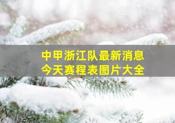 中甲浙江队最新消息今天赛程表图片大全