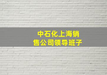 中石化上海销售公司领导班子