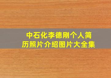 中石化李德刚个人简历照片介绍图片大全集