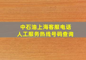 中石油上海客服电话人工服务热线号码查询