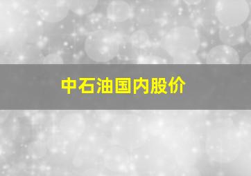 中石油国内股价