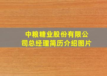 中粮糖业股份有限公司总经理简历介绍图片