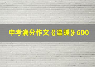 中考满分作文《温暖》600