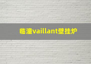 临潼vaillant壁挂炉