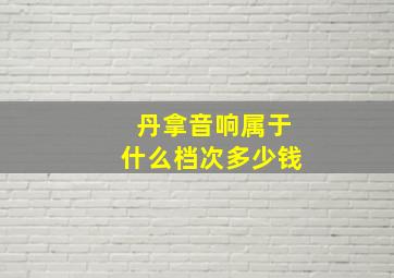 丹拿音响属于什么档次多少钱