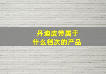 丹迪皮带属于什么档次的产品