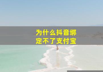 为什么抖音绑定不了支付宝