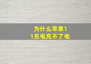 为什么苹果11充电充不了电