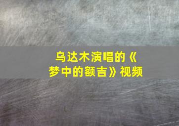 乌达木演唱的《梦中的额吉》视频