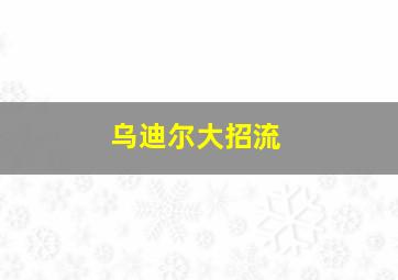 乌迪尔大招流