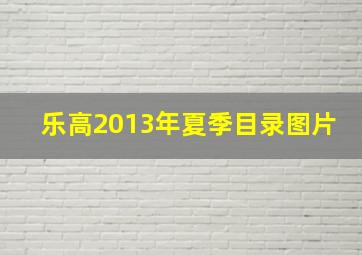 乐高2013年夏季目录图片