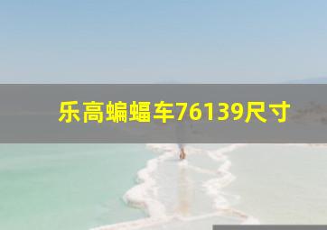 乐高蝙蝠车76139尺寸