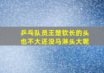 乒乓队员王楚钦长的头也不大还没马淋头大呢