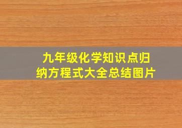 九年级化学知识点归纳方程式大全总结图片