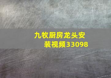 九牧厨房龙头安装视频33098