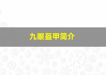 九眼盔甲简介