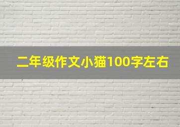 二年级作文小猫100字左右