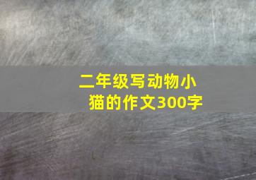 二年级写动物小猫的作文300字