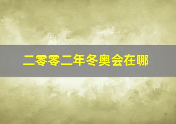 二零零二年冬奥会在哪