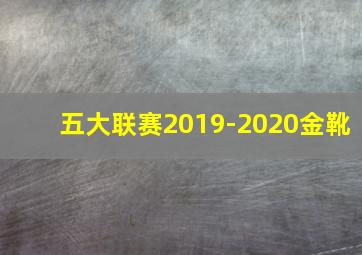 五大联赛2019-2020金靴