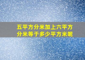 五平方分米加上六平方分米等于多少平方米呢